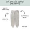 HonestBaby Multipack Pullover Hoodie Sweatshirt Jogger Sweatpant Sets Organic Cotton Baby, Toddler, Boys, Girls, Unisex, Tan, Newborn view 3