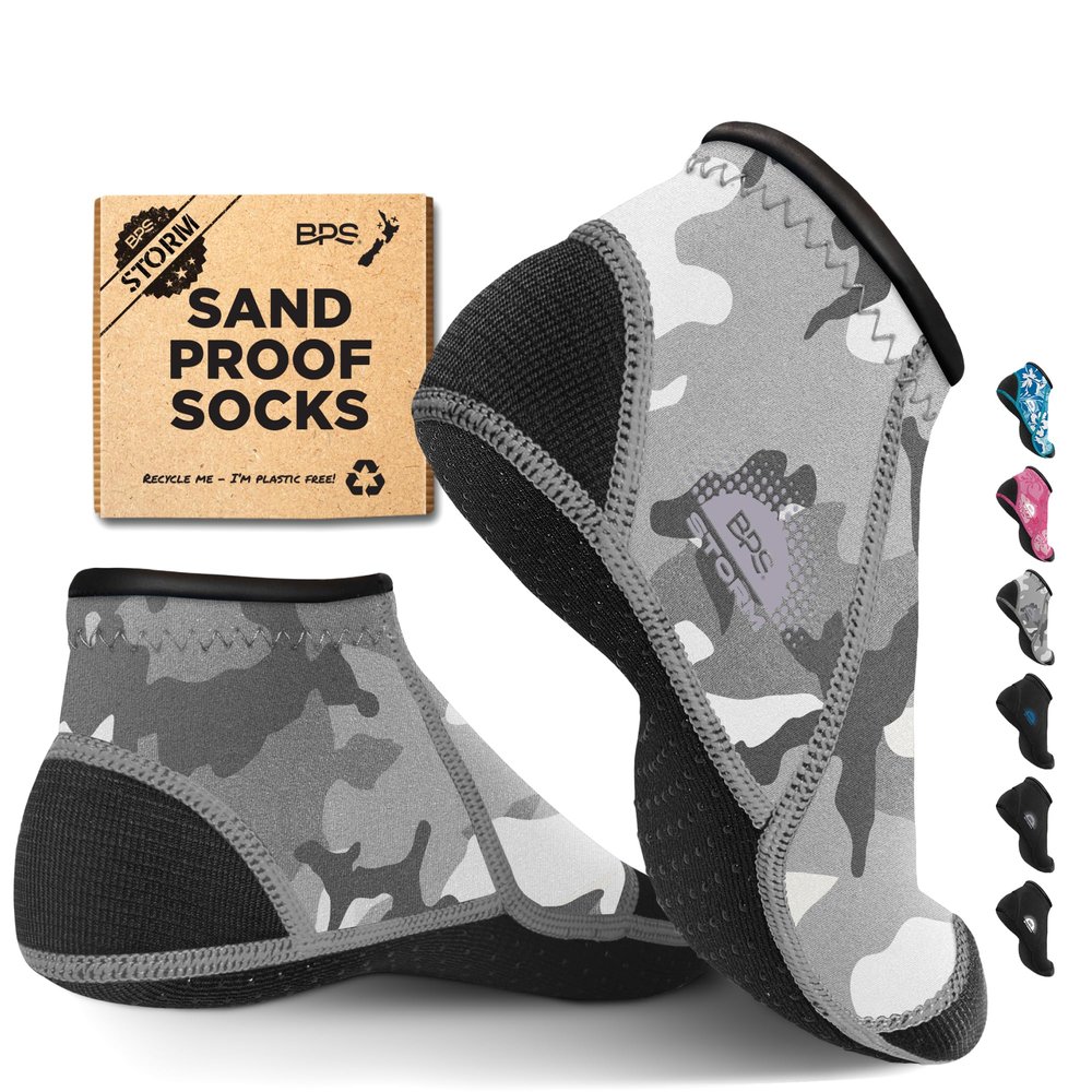 BPS Storm Neoprene Foot Protection (Grey Camo V2, XL)