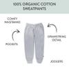 HonestBaby Multipack Pullover Hoodie Sweatshirt Jogger Sweatpant Sets Organic Cotton Baby, Toddler, Boys, Girls, Unisex, Gray, 0-3 Months view 4