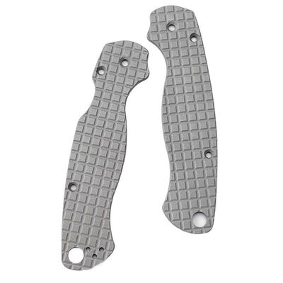 1 Pair Scales Handle Fits for Spyderco C81 Paramilitary 2, CNC Aluminum Handle Patch (Size : Sandblasting)