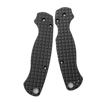 1 Pair Scales Handle Fits for Spyderco C81 Paramilitary 2, Anodized CNC Aluminum Handle Patch Black