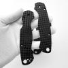 1 Pair Scales Handle Fits for Spyderco C81 Paramilitary 2, Anodized CNC Aluminum Handle Patch Black view 2