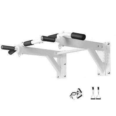 SanCak Wall Mounted Pull Up Bar for Home with Hanging Ring Tie Ropes, Pull-up Bars for Indoor Outdoor (Color : White, Size : 93 * 67 * 28.5cm)