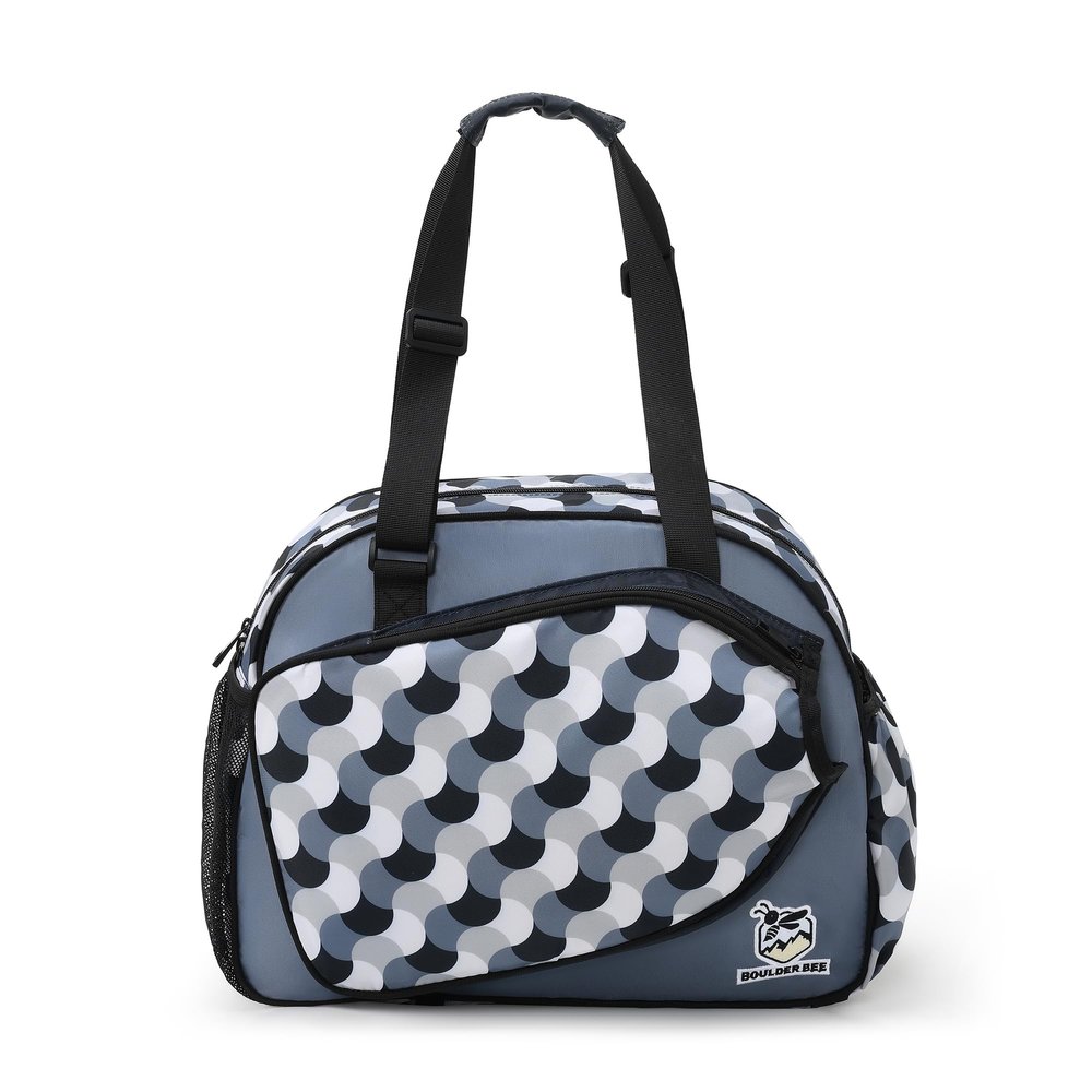 Boulder Bee Premium Pickleball Bags, PickleBall Tote Bag for Women, Womens Hand/Shoulder Gym Bag w Water Bottle Holder, With Racquet/Paddle Holder (Blue Wave)