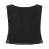 Sywiyi Women's Tank Tops Chiffon Double-Layers Loose Cami Shirt Vest Tops Summer Casual Sleeveless Blouses Black Small view 2
