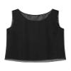Sywiyi Women's Tank Tops Chiffon Double-Layers Loose Cami Shirt Vest Tops Summer Casual Sleeveless Blouses Black Small view 3