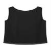 Sywiyi Women's Tank Tops Chiffon Double-Layers Loose Cami Shirt Vest Tops Summer Casual Sleeveless Blouses Black Small view 4