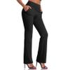 DAYOUNG Women's Yoga Dress Pants with Pockets Tummy Control Work High Waisted Bootcut Stretchy Slacks Y87-Black-XL view 1