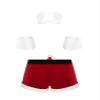 Agoky Men's Sexy Christmas Santa Claus Costume Tuxedo Bow Tie with Boxer Briefs Holiday Outfits B Red 3X-Large view 4