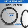 Corki Cycles 18 Bike Tube 2 Pack Durable Butyl Rubber, Fits Tire Sizes 18 x 1.75 1.95 2.0 2.1 2.125 (Removable Schrader Valve 32mm) view 2