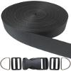 ZHFMLY 1 1/4" Black Nylon Webbing 45ft Heavy Duty Straps for Sewing view 1