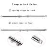Adjustable 3 in 1 Spreader Bar Set Adjustable Straps Sports Aid Training Fitness Kit Workout Bar,Home Yoga Gym Kit with Fur Flocking Storage Bag (Silver) view 4
