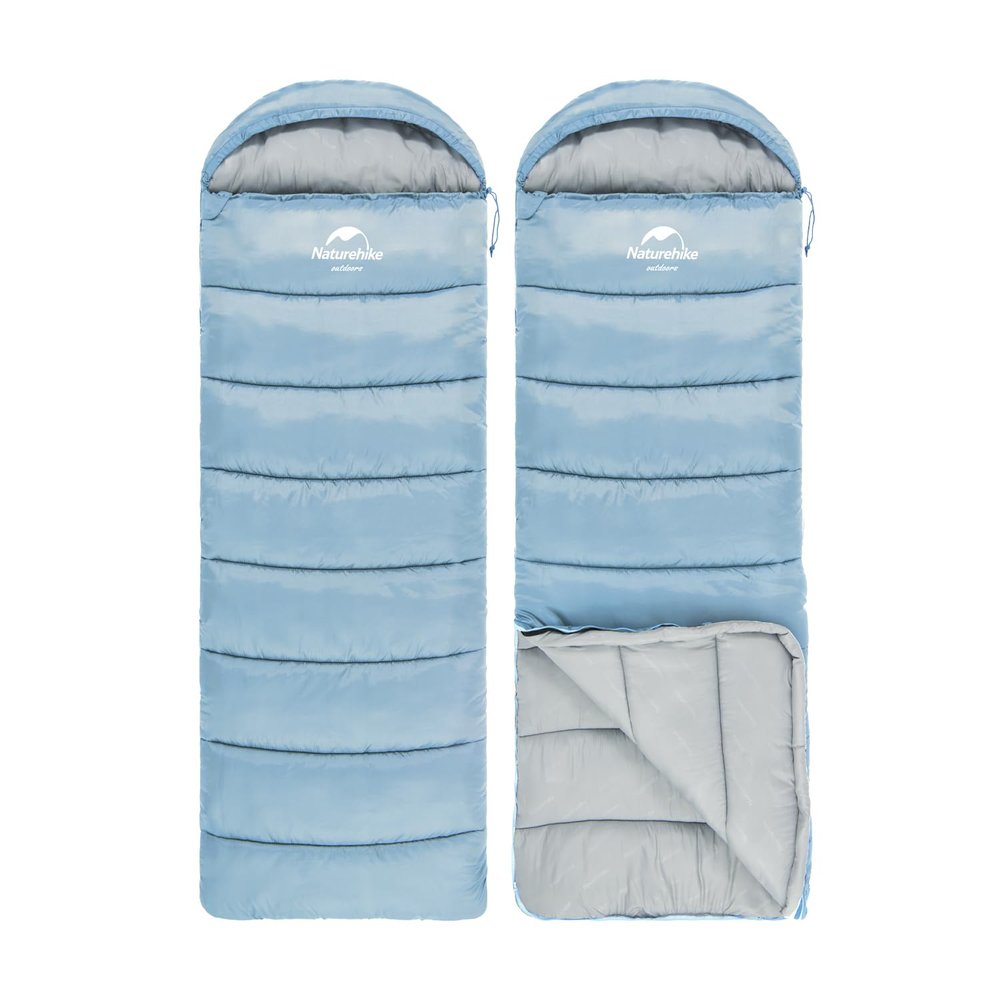 Naturehike Sleeping Bags for Adults, Cold Weather, Backpacking Lightweight Waterproof & Windproof, Backpacking Sleeping Bag for Camping Hiking Outdoor Travel 51.8-26.6 (U250, Blue)