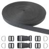 5/8 inch Black Nylon Webbing Strap For Sewing 45ft Flat Heavyweight Webbing Strapping with Plastic Buckles for Handbag, Indoor&Outdoor Gear, Pet Collars, DIY Projects, Crafts, Repairing ( ZH217) view 1