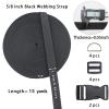 5/8 inch Black Nylon Webbing Strap For Sewing 45ft Flat Heavyweight Webbing Strapping with Plastic Buckles for Handbag, Indoor&Outdoor Gear, Pet Collars, DIY Projects, Crafts, Repairing ( ZH217) view 2