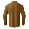 Mens Slim Fit Turtleneck T Shirts Long Sleeve Soft Comfy Stretch T-Shirts Casual Lightweight Thermal Pullover Sweater Tops Brown view 4