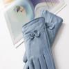 LeJulyeekay Womens Real Lambskin Leather Gloves Warm Fleece Lined Driving Gloves Winter Gloves (0-sky blue) view 3
