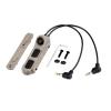 HATSEN Tactical Modular Dual Wire Three Button Remote Activation Pressure Switchfor M300/M600 PEQ15 Etc Series Scout Troch Flashlightfor 20mm Rail and M/K Dual System (3.5+3.5 Plug DE) view 1