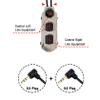 HATSEN Tactical Modular Dual Wire Three Button Remote Activation Pressure Switchfor M300/M600 PEQ15 Etc Series Scout Troch Flashlightfor 20mm Rail and M/K Dual System (3.5+3.5 Plug DE) view 2
