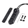 HATSEN Tactical Modular Dual Wire Three Button Remote Activation Pressure Switchfor M300/M600 PEQ15 Etc Series Scout Troch Flashlightfor 20mm Rail and M/K Dual System (2.5+2.5 Plug BK) view 2