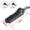 HATSEN Tactical Modular Dual Wire Three Button Remote Activation Pressure Switchfor M300/M600 PEQ15 Etc Series Scout Troch Flashlightfor 20mm Rail and M/K Dual System (2.5+2.5 Plug BK) view 4