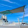 Oceansouth T-Top Extension/Sun Shade/Telescopic Stailness Steel Support Poles - Off White (Size 8 - Length 9.5' x Width 6.5') Shades Sun Shade Canvas Boat Bulk Fishing Accessories Covers Patio Tent view 4
