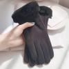 exnox Gloves Women's Winter Warm Gloves Velvet Touch Screen Driving Windproof Thickened Fleece Riding Student Gloves view 1