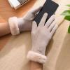 exnox Gloves Women's Winter Warm Gloves Velvet Touch Screen Driving Windproof Thickened Fleece Riding Student Gloves view 2