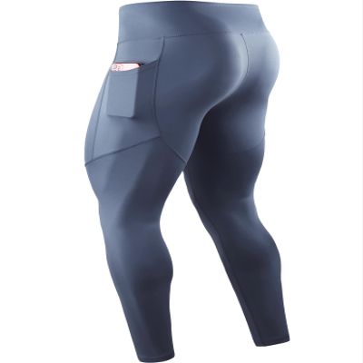 CADMUS Mens Workout Pants Compression Leggings Athletic Pants Muscle Baselayer, Navy Blue, 1124, 2XL