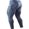 CADMUS Mens Workout Pants Compression Leggings Athletic Pants Muscle Baselayer, Navy Blue, 1124, 2XL view 1