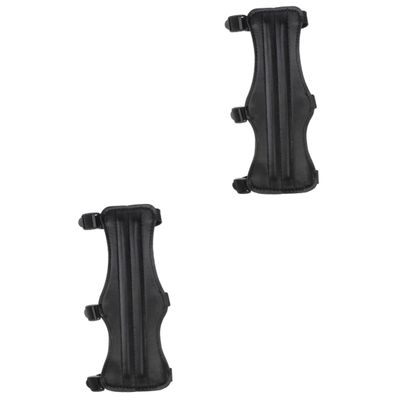 BESPORTBLE 2pcs Triple Buckle Archery Arm Guard Safe Strap Armband for Bow Hunting Comfortable Breathable Adjustable