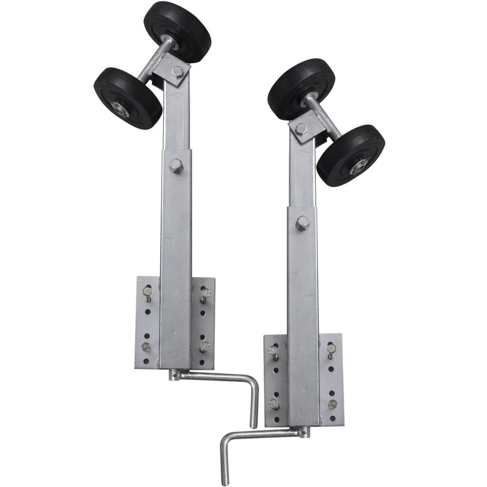 Gecheer Boat Trailer Double Roller Bow Support, Adjustable Steel Frame Rubber Roller for Boat Trailer, 23.2in-33.1in, 1100 lb Max Load