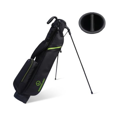 T WINSOLOGY Small Golf Bags for Men Golf Stand Bag Lightweight Golf Easy Carry Bag with Strap and Stand for The Driving Range, Par 3 and Executive Courses Golf Bags for Men or Women(Black/Green)