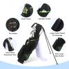T WINSOLOGY Small Golf Bags for Men Golf Stand Bag Lightweight Golf Easy Carry Bag with Strap and Stand for The Driving Range, Par 3 and Executive Courses Golf Bags for Men or Women(Black/Green) view 4