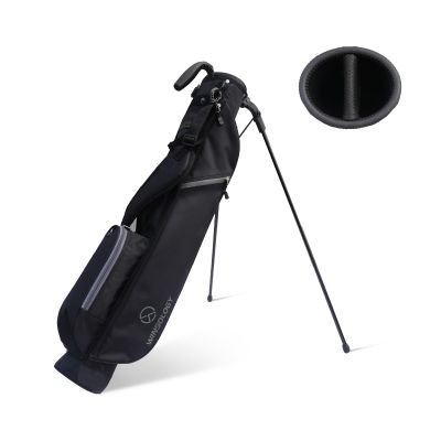 T WINSOLOGY Small Golf Bags for Men Golf Stand Bag Lightweight Golf Easy Carry Bag with Strap and Stand for The Driving Range, Par 3 and Executive Courses Golf Bags for Men or Women. (Black/Grey)