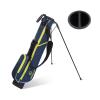 T WINSOLOGY Small Golf Bags for Men Golf Stand Bag Lightweight Golf Easy Carry Bag with Strap and Stand for The Driving Range, Par 3 and Executive Courses Golf Bags for Men or Women (Navy/Yellow) view 1