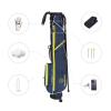 T WINSOLOGY Small Golf Bags for Men Golf Stand Bag Lightweight Golf Easy Carry Bag with Strap and Stand for The Driving Range, Par 3 and Executive Courses Golf Bags for Men or Women (Navy/Yellow) view 4