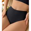 abandi Women's Cotton Thongs, High Waisted Thong Underwear, Seamless Thong Panties, Comfortable Undies 5 Pack, Black Size S view 3