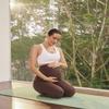 JOYSPELS Maternity Flare Leggings Over The Belly with Pockets Soft, Comfortable Pregnancy Yoga & Daily & Work Pants Blue Steel view 3
