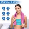 DOFOWORK Cooling Towels - 4 Pack Cooling Towels for Neck and Face, 40"x12", Microfiber Soft Breathable Cooling Towel for Hot Weather, Workout & More Activities view 4