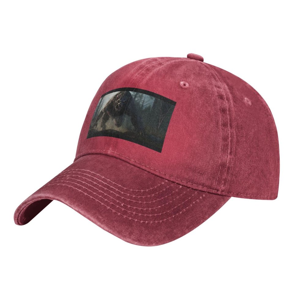 YYHWHJDE Red Werewolf HD Picture Adult Classic Denim hat : Comfortable, Light Unisex Suitable for Outdoor Sports Travel