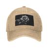 YYHWHJDE Natural Monochrome Rose Picture Adult Classic Denim hat : Comfortable, Light Unisex Suitable for Outdoor Sports Travel view 2
