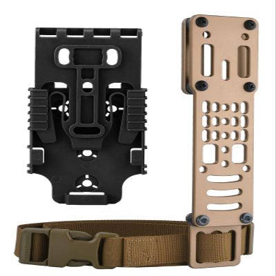 EralcNa Tactical Modular Holster Adapter with QLS kit, Drop Leg Holster Platform with Leg Strap Police Gear,tan