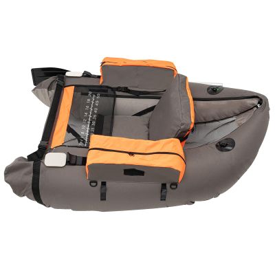 CheriMuMu Inflatable Dinghy Boats, 286.6 IBS Portable Inflatable Fishing Boat Adjustable Straps & Bracket Outdoor Boat Raft, Belly Boat Fishing Float Tube with Storage Pockets