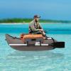 CheriMuMu Inflatable Dinghy Boats, 286.6 IBS Portable Inflatable Fishing Boat Adjustable Straps & Bracket Outdoor Boat Raft, Belly Boat Fishing Float Tube with Storage Pockets view 2