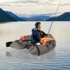 CheriMuMu Inflatable Dinghy Boats, 286.6 IBS Portable Inflatable Fishing Boat Adjustable Straps & Bracket Outdoor Boat Raft, Belly Boat Fishing Float Tube with Storage Pockets view 3