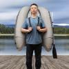 CheriMuMu Inflatable Dinghy Boats, 286.6 IBS Portable Inflatable Fishing Boat Adjustable Straps & Bracket Outdoor Boat Raft, Belly Boat Fishing Float Tube with Storage Pockets view 4