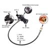 TUXING 4500PSI Paintball Fill Station Pcp Air Gun Charging Valve Dual Gauge Up to 4500psi with 24" Inch High Pressure HoseM18*1.5 thread view 2