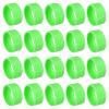 PATIKIL Badminton Racket Handle Grip Ring, 20 Pack Racquet Fix Ring Grip Band Rubber Ring Non-Slip Absorbent Overgrip in Place, Green view 1