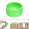 PATIKIL Badminton Racket Handle Grip Ring, 20 Pack Racquet Fix Ring Grip Band Rubber Ring Non-Slip Absorbent Overgrip in Place, Green view 4